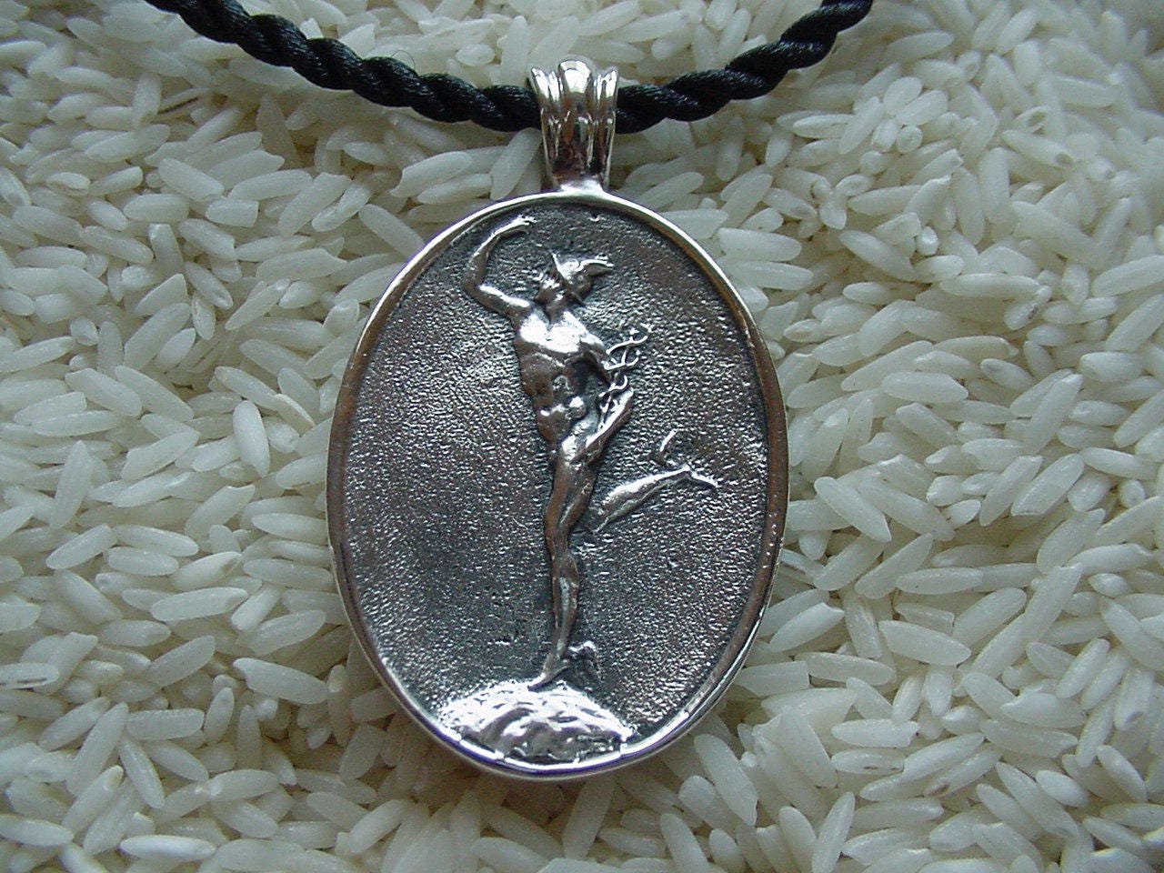 Hermes (Mercury) Silver Cameo Pendant