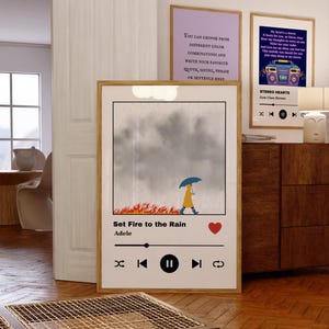 Digital Song Poster, Custom Song Poster, Retro Music Poster, Favorite Song Poster, Custom Song Gift, Song Poster.