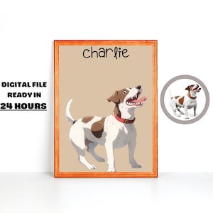 Anime Style Pet Portrait – Custom Pet Illustration in Japanese Anime Art – Kawaii Digital Animal Drawing from Photo, Digital pet portrait