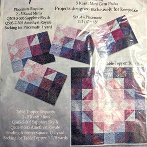 Gesteppte Tischdecke & Platzsets Nähset, Pink Blau Lila