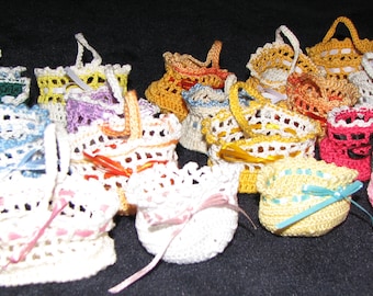 Crochet lace basket is perfect for pocket change, jewelry, diaper pins, Easter, treasure container, etc. - handmade in heart of Ohio