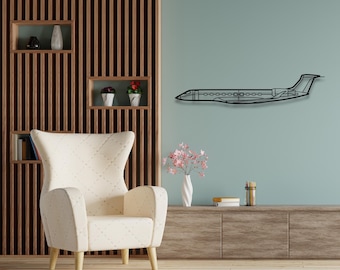Gulfstream G700  Silhouette - Custom Metal Airplane Wall Art & Unique Wall Decor