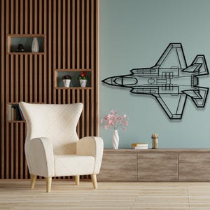 Lockheed Martin F-35 Lightning II - Art mural avion en métal personnalisé et décoration murale unique