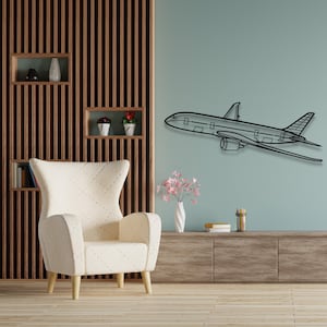 Boeing 787 Dreamliner Silhouette - Custom Metal Airplane Wall Art & Unique Wall Decor