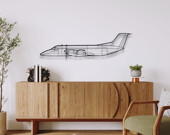 Embraer EMB 120 Brasilia Silhouette - Custom Metal Airplane Wall Art & Unique Wall Decor