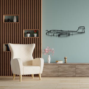 Grumman EA-6B Prowler Silhouette - Arte de parede de avião de metal personalizado e decoração de parede exclusiva