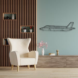 Lockheed Martin F-35C Lightning II Silhouette - Art mural avion en métal personnalisé et décoration murale unique