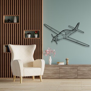 Lancair Evolution Silhouette - Custom Metal Airplane Wall Art & Unique Wall Decor