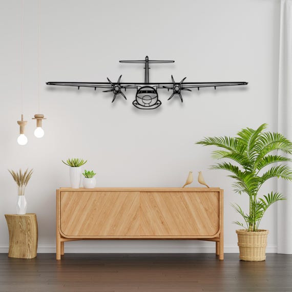 ATR 72-600 Airplane Silhouette – Metal Wall Art Decor - Etsy