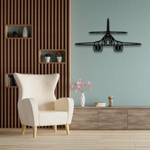 Rockwell B-1 Lancer Silhouette - aangepaste metalen vliegtuigmuurkunst en uniek muurdecoratie