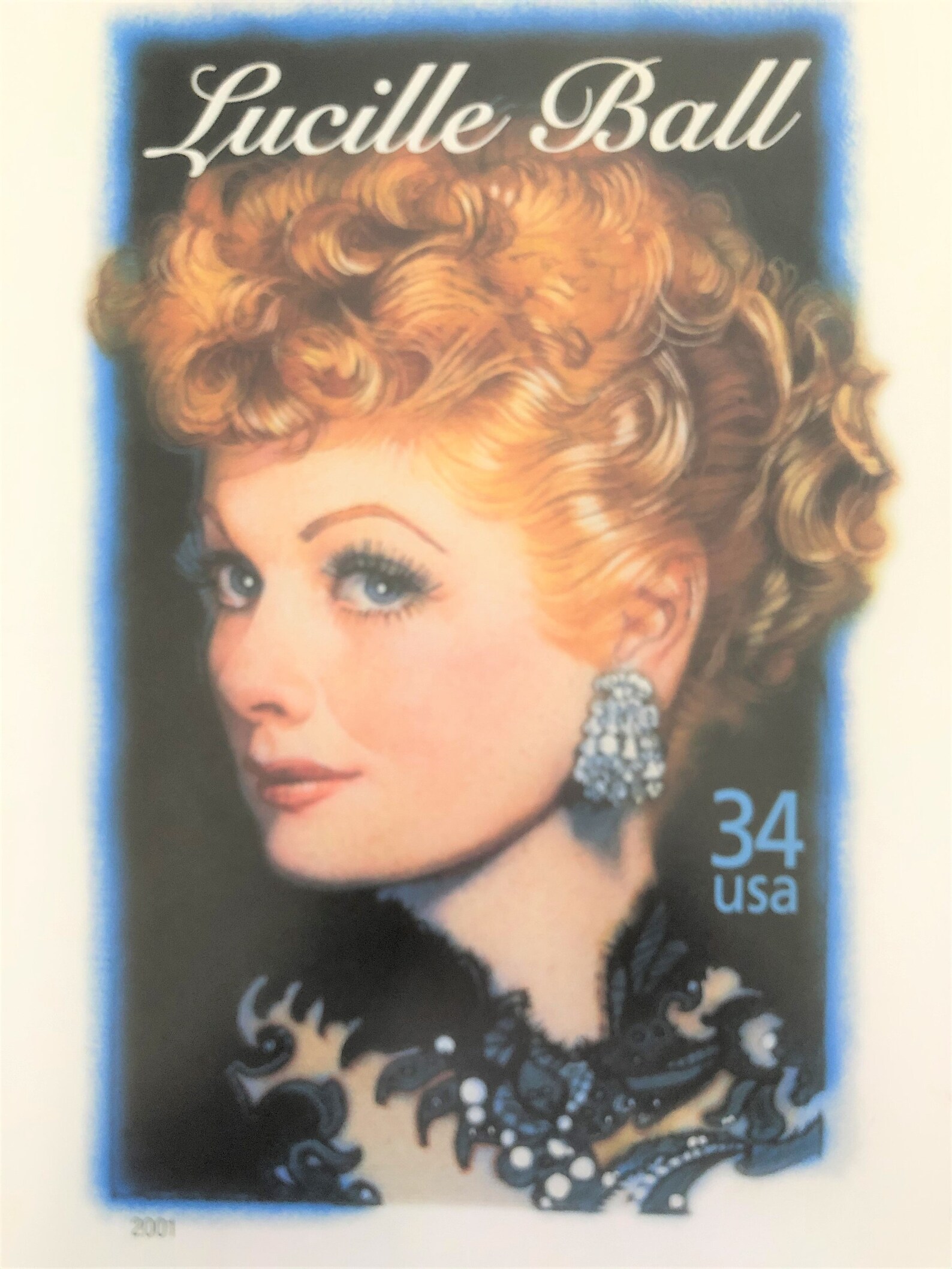 Lucille Ball Postage Stamp Metal Sign Etsy