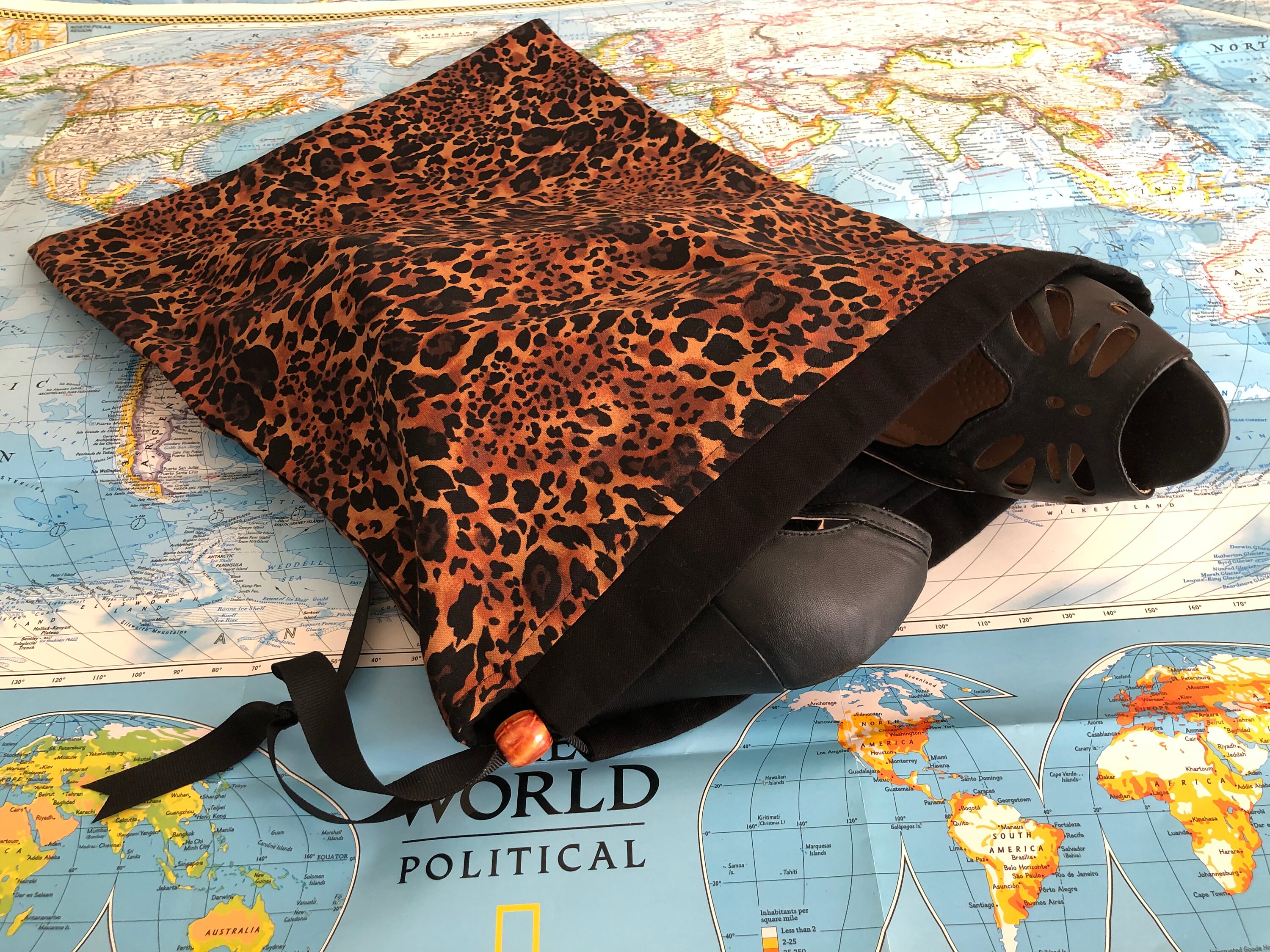 leopard shoes and bag