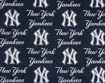 New York Yankees Cotton Fabric/Quilting Sewing Fabric/2 Yard Cut