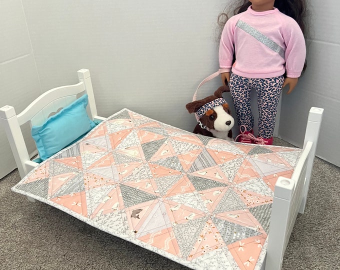 Theodora Doll Quilt/baby Doll Quilt/handmade Doll Quilt/doll Blanket