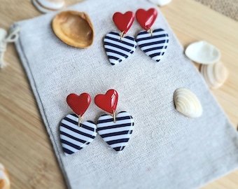 OCEANE Sailor Heart Earrings