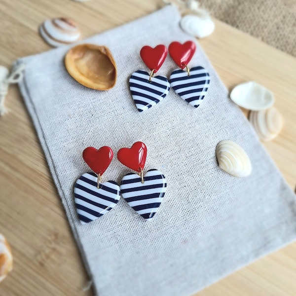OCEANE Sailor Heart Earrings