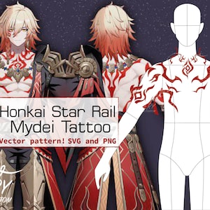Mydei タトゥー Honkai Star Rail コスプレ ベクターパターン