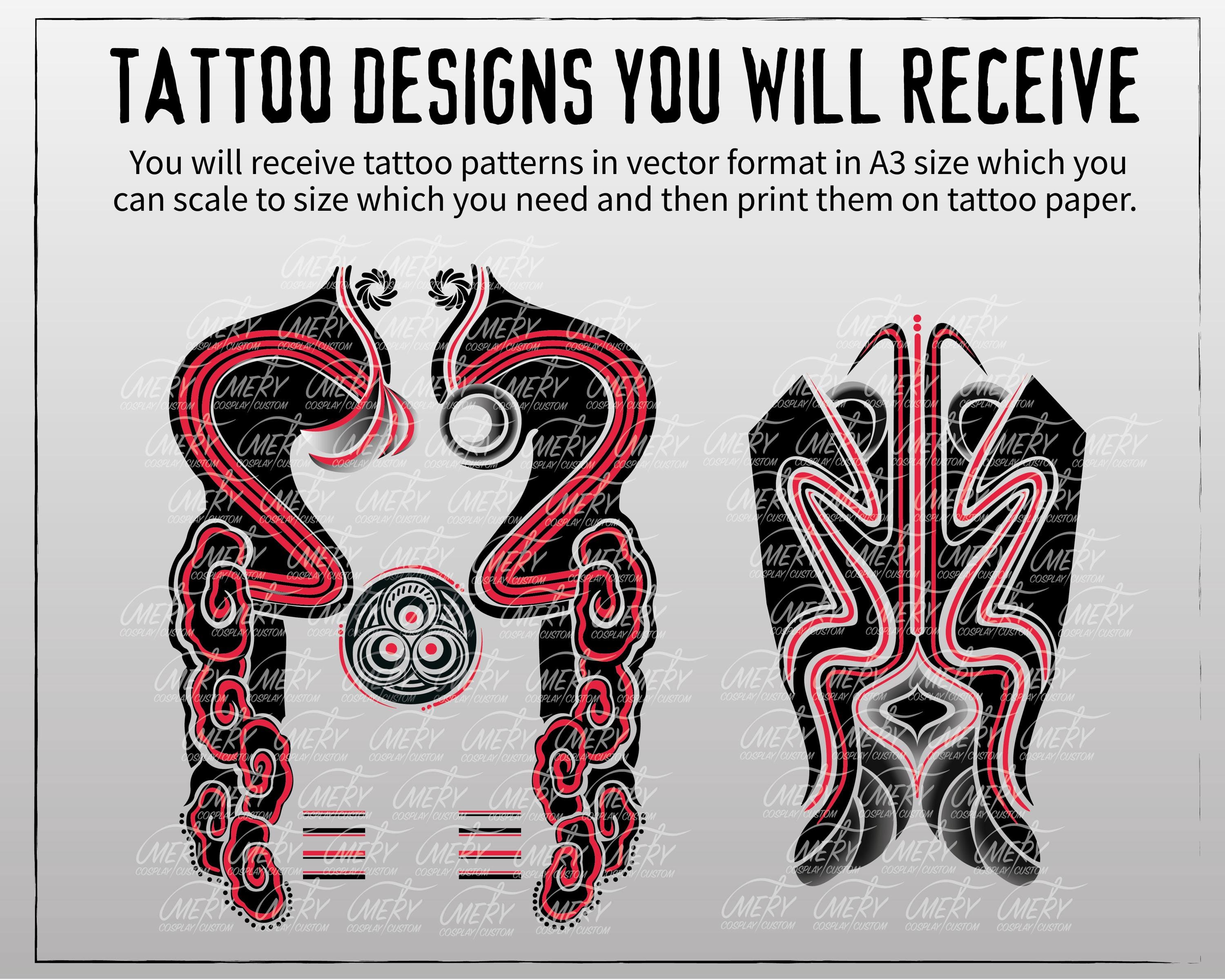 Gachiakuta Enjin Tattoo Vector Pattern - Etsy