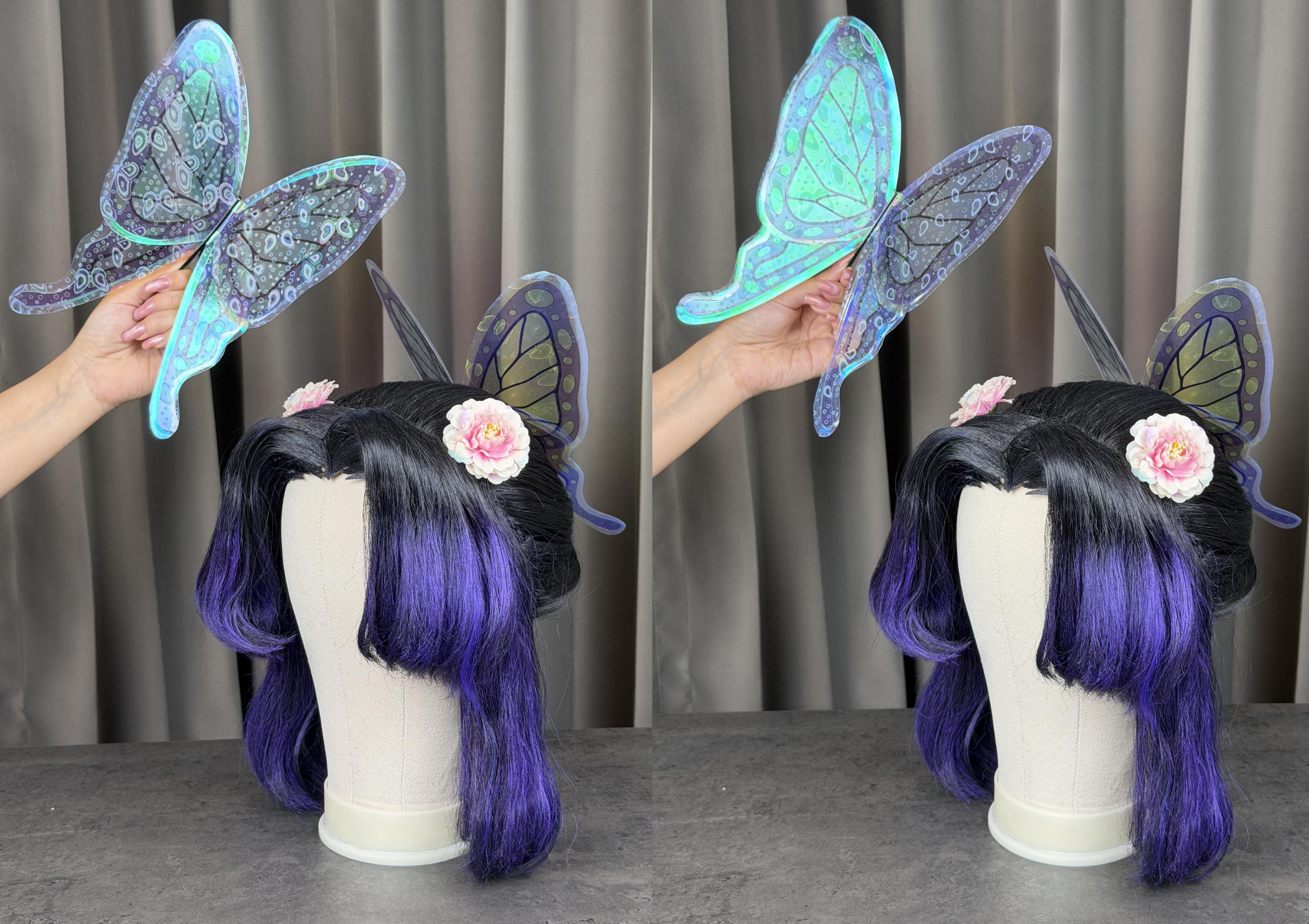 胡蝶しのぶ ヘアクリップ アクセサリー コスプレ衣装 鬼滅の刃風