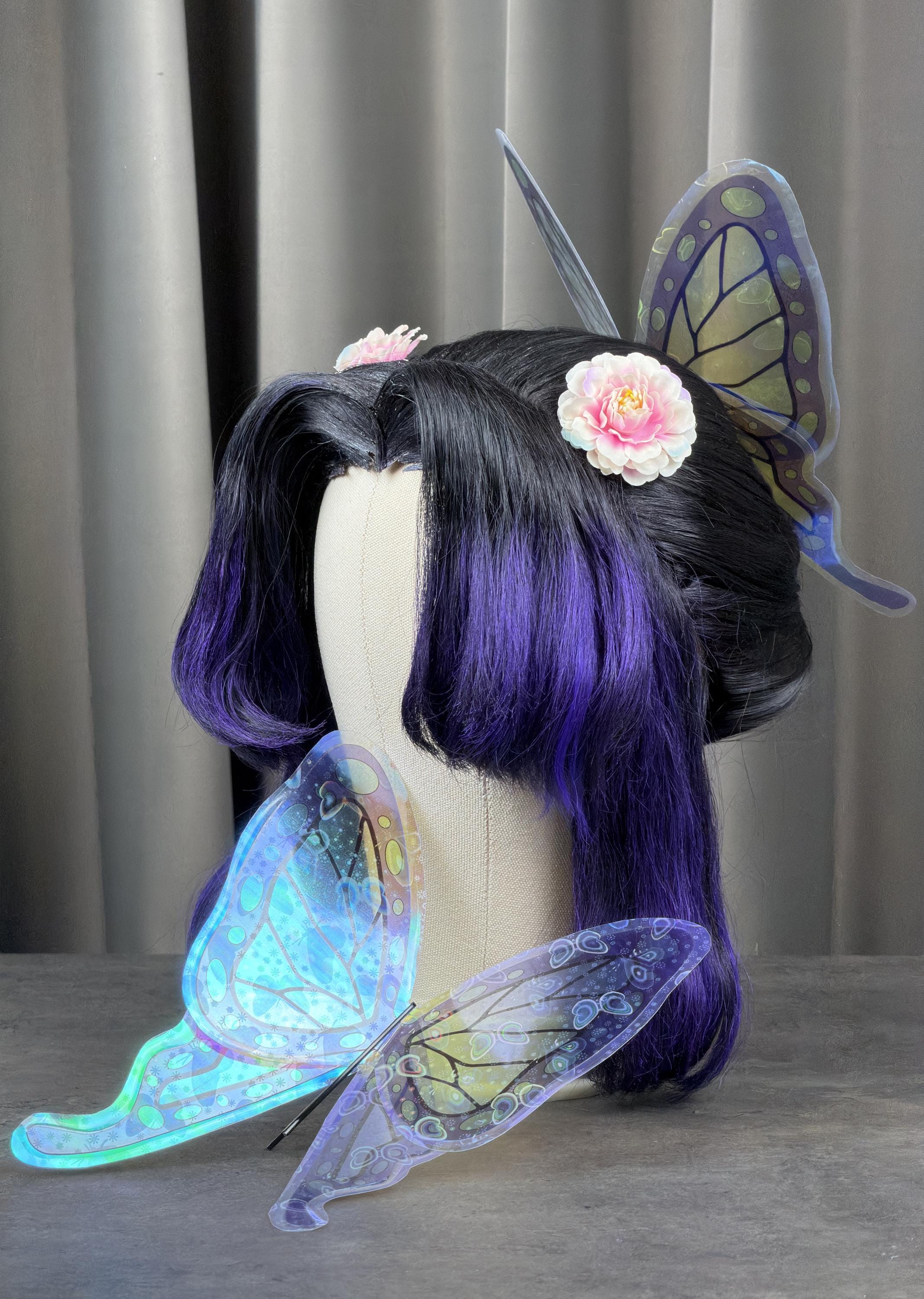 胡蝶しのぶ ヘアクリップ アクセサリー コスプレ衣装 鬼滅の刃風