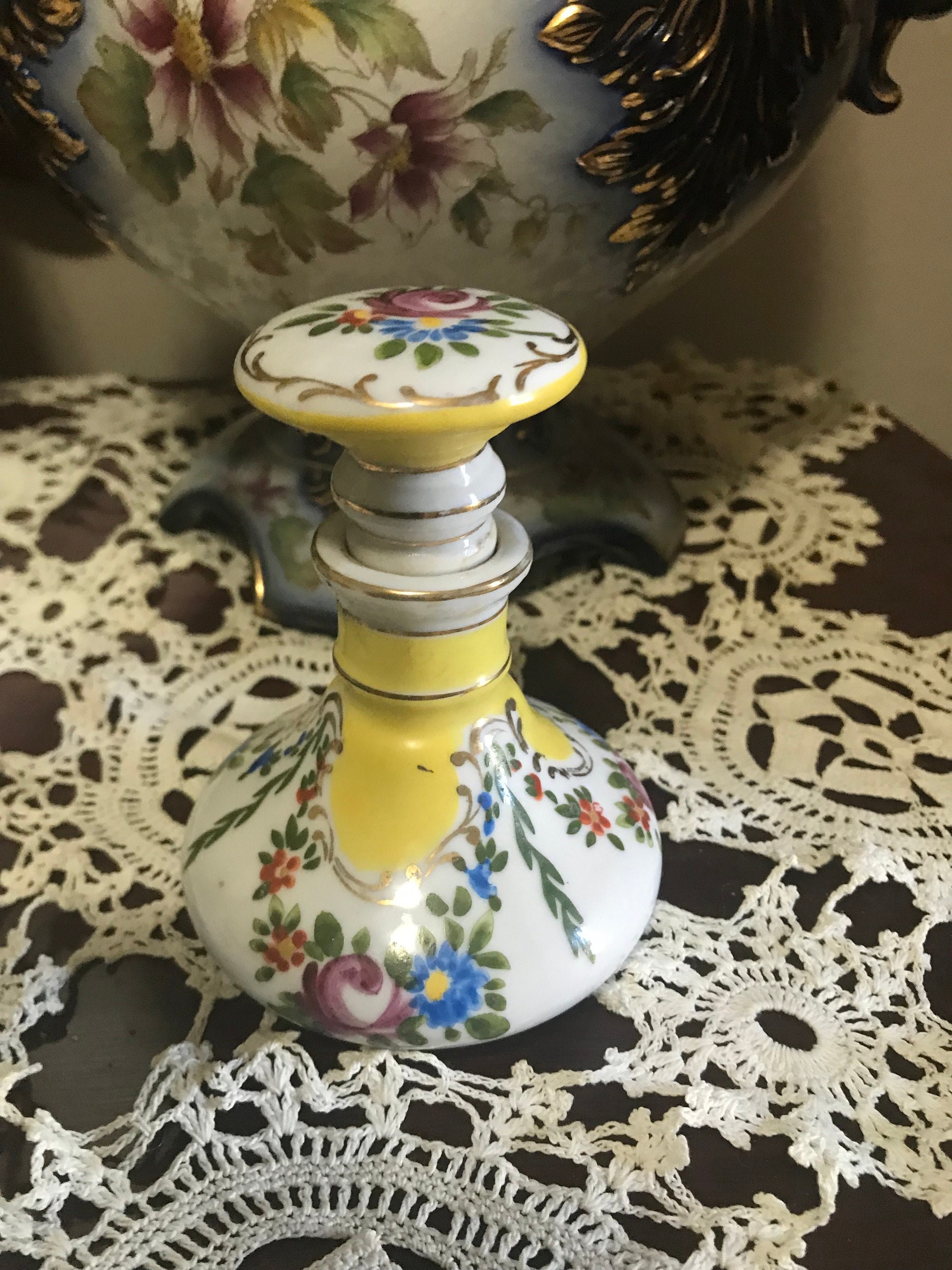 Namsyware Porcelain Victorian Style Vanity Set 1950's Etsy
