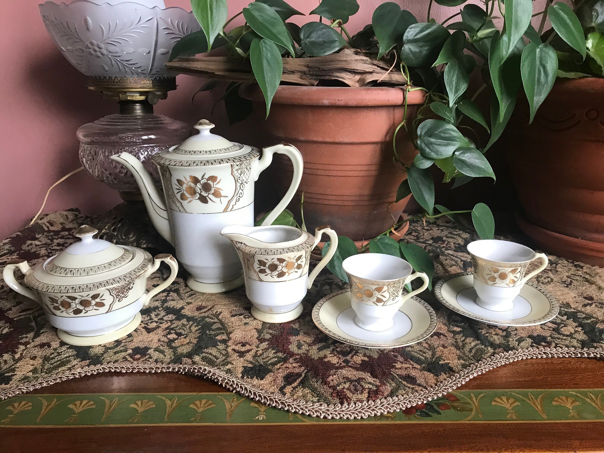 CHIKARAMACHI Tea Set Hand Painted Japan Circa 19281946 Etsy