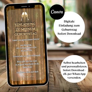 eCARD Invito per festa di compleanno, per tutte le età, inviti digitali per Whatsapp, biglietti d'invito animati personalizzati, digitali