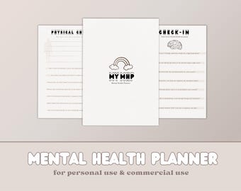Mental Health Planner - Resource for Depression, Anxiety, OCD & More Recovery