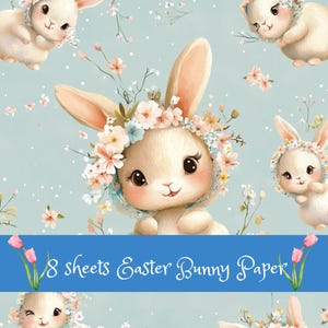 Papier lapin de Pâques Papier de Pâques Papier numérique