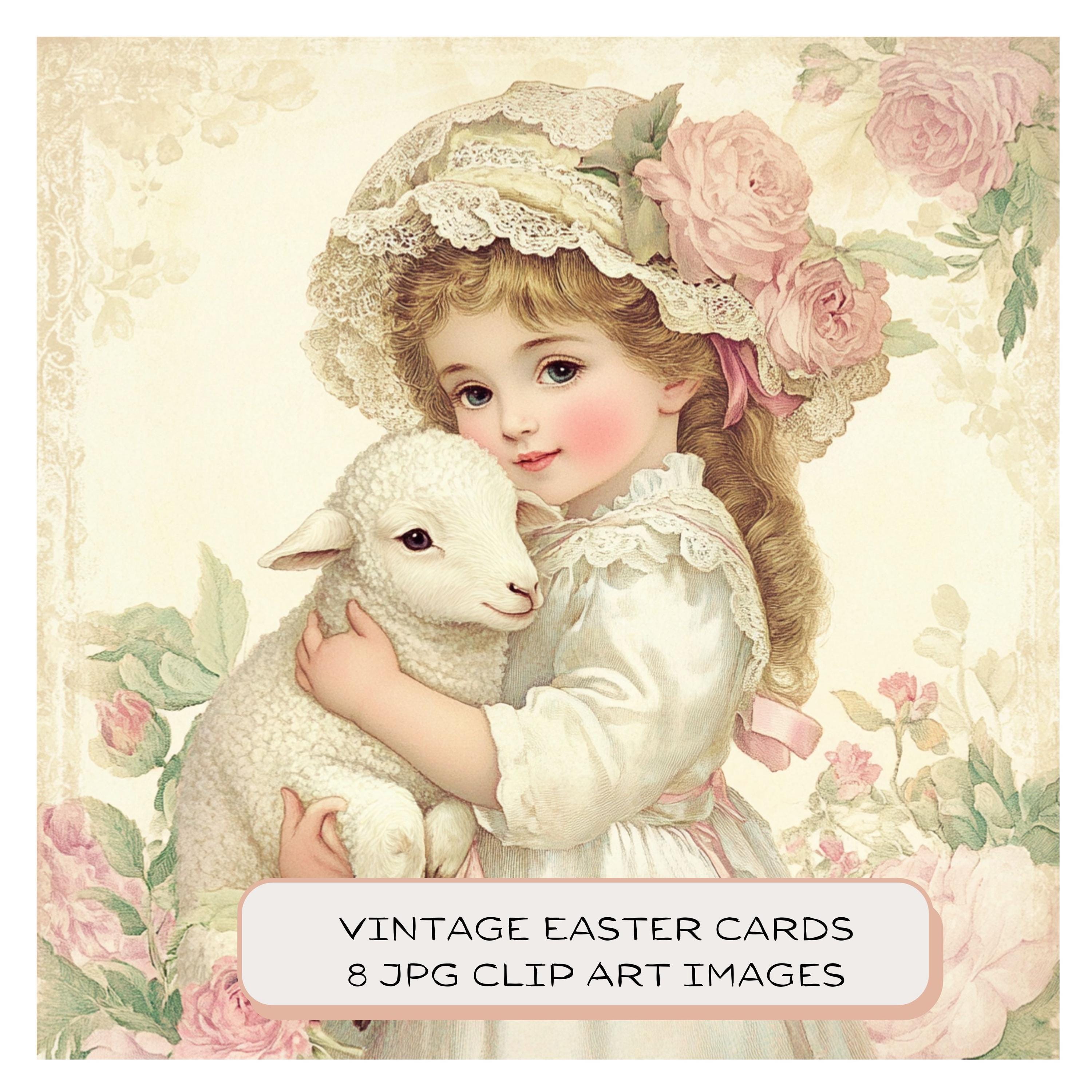 Vintage Easter Cards Clip Art - Etsy