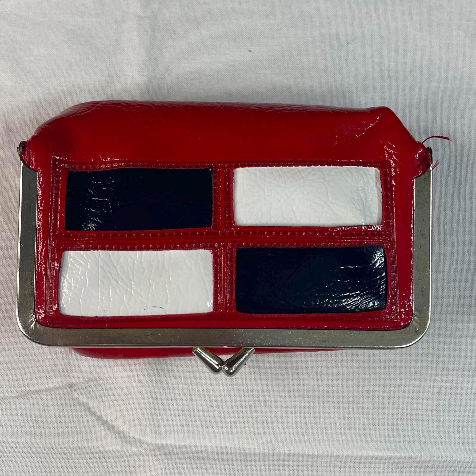 Trousse De Toilette Rétro Orange Vichy - Vintage Années 50-60-70, Fabriquée En France