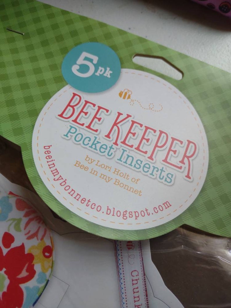 Binder Bee Keeper pocket inserts  Riley Blake Lori Holt Flea Market 5 pack 9 x 12 