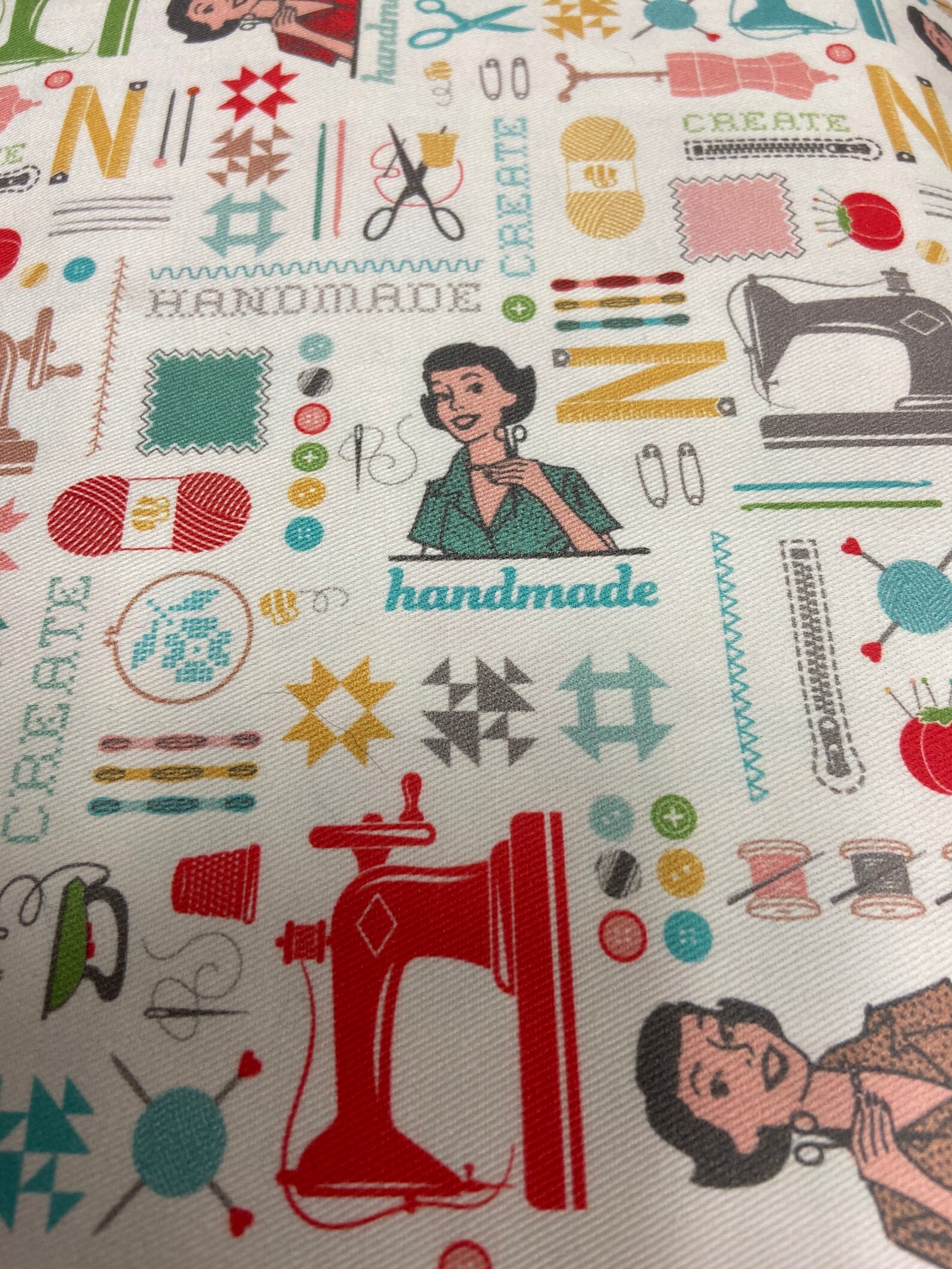 Lori Holt My Happy Place Fabric 54 in Wide Upholstery Curtain Etsy