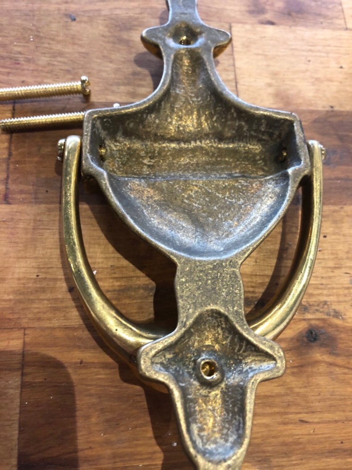 Door Knocker Vintage Heavy Gold Door Knocker Replacement Etsy