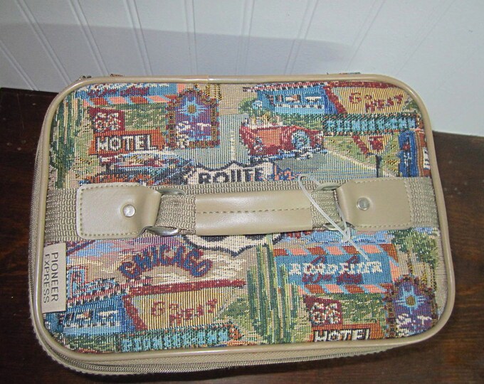 Vintage Train Case/carry on Bag Route 66 /pioneer Express Etsy