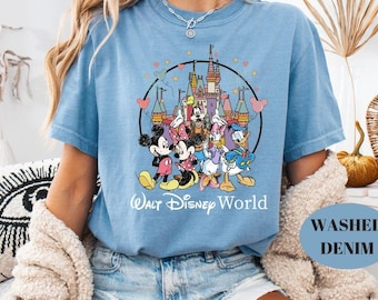 Retro Walt Disneyworld Comfort Colors® Shirt, Vintage Disneyworld T-Shirt, Mickey And Friends Shirt, Retro Disney Tee, Disney 2025 Trip Tees