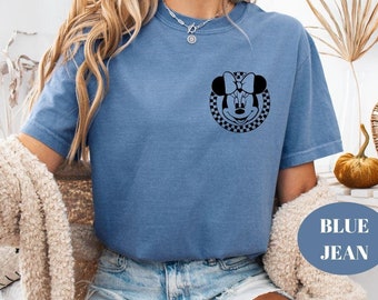 Comfort Colors® Pocket Mickey-Minnie Mouse Shirt, Disney couple shirt, Disney Family Shirt, Disney Matching Tees, Disneyworld Mickey Shirt