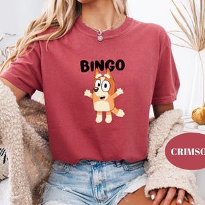 Comfort Colors® Family Bluey Shirt, Bluey, Bingo, Mum, Dad, Blue and Friends Tee, Gift for Friend, Blue Dog Kids T-Shirt, Gift for Birthday
