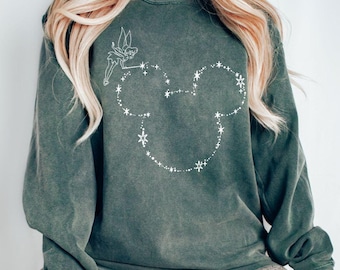 Comfort Colors® Disney Tinkerbell Sweatshirt, Mickey Mouse Shirt, Tinkerbell Mickey Sweatshirt, Disneyland Sweatshirt, Tinkerbell Tee