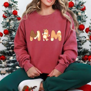 Dad , Mom Family Comfort Colors® Sweatshirt, Mama Dada Sweatshirt, Cartoon Birthday Party Sweater, Daddy Mommy Sweatshirt, Cartoon Movie Tee