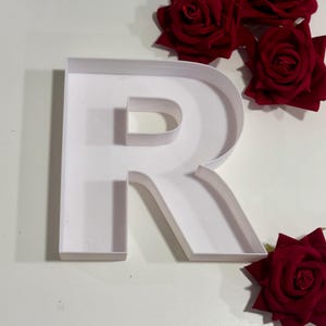 LETRAS DECORATIVAS RELLENABLES - Bloque de letras vacío - Iniciales personalizables impresas en 3D para decoración y tablas de embutidos - Regalo para el nombre de un bebé