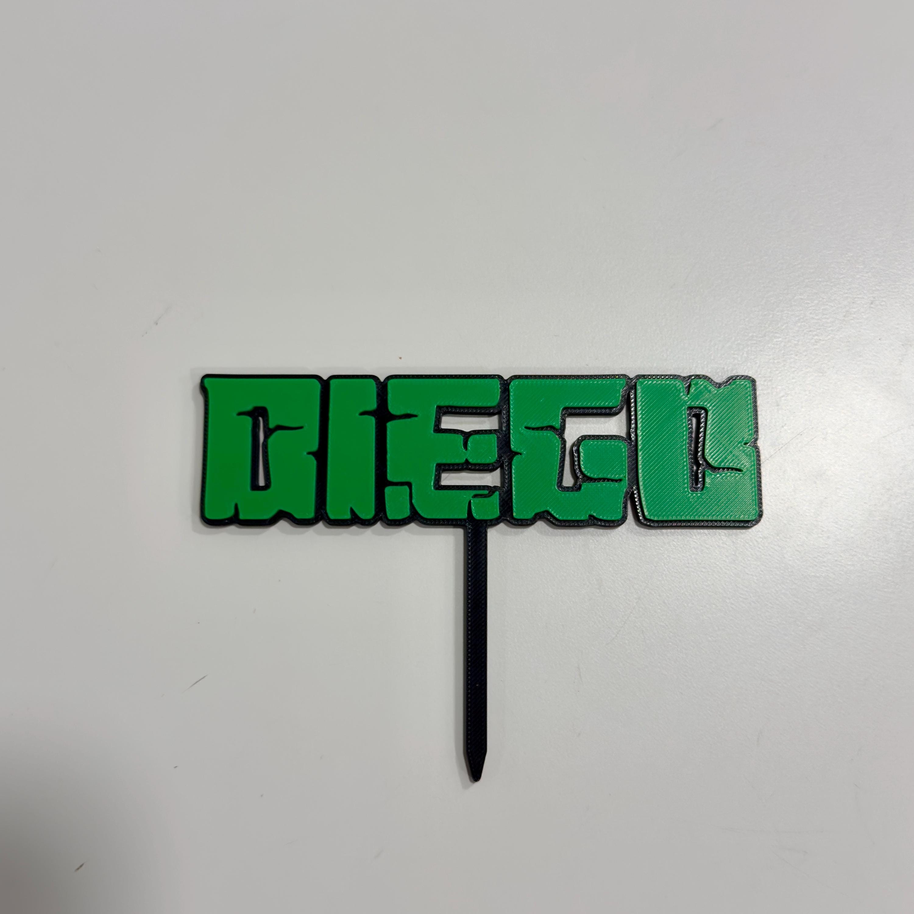 Minecraft 3D Printed Topper
