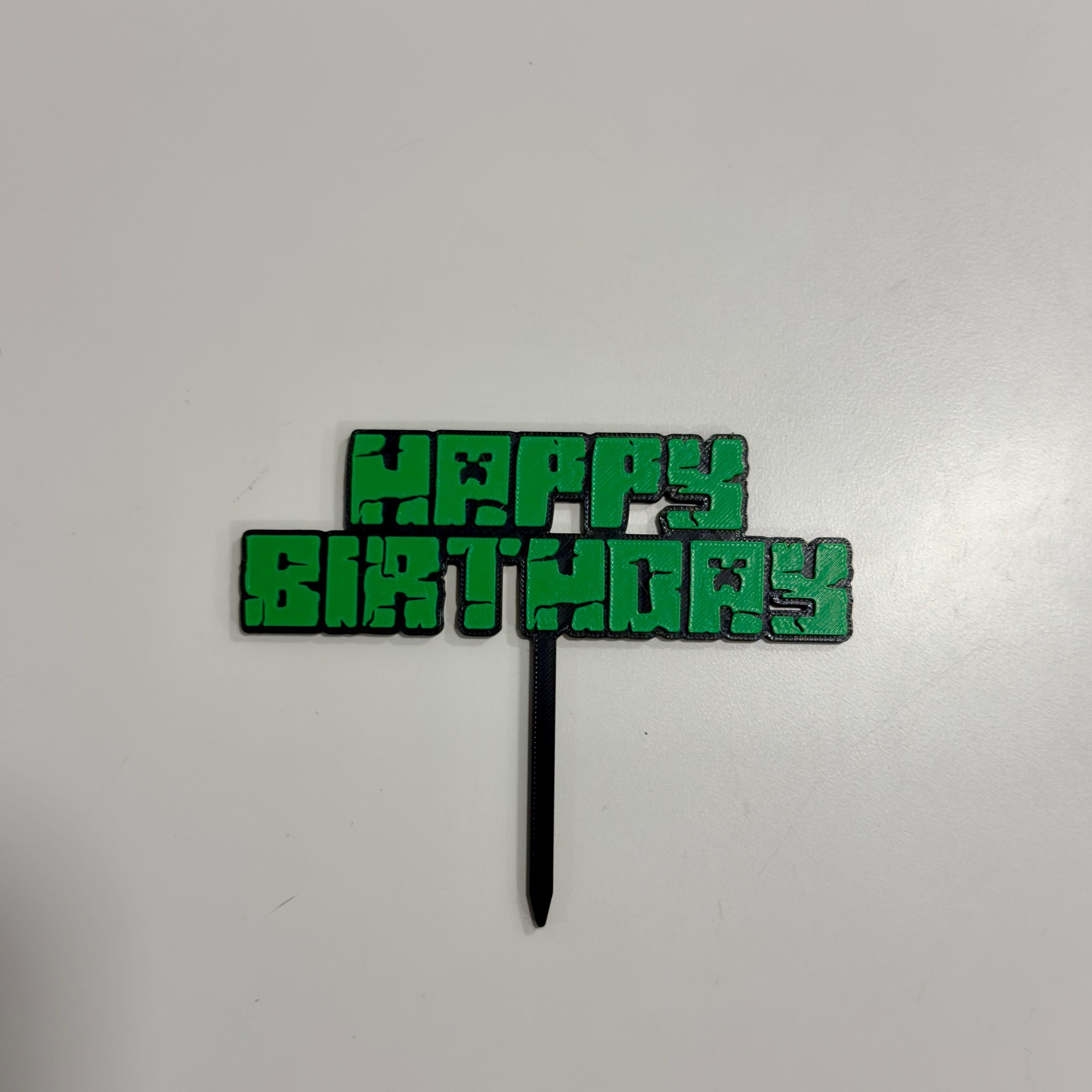 Minecraft 3D Printed Topper