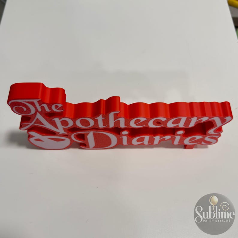 THE APOTHECARY DIARIES Logo | 3d Printed Sign | Anime Shelf Décor ...