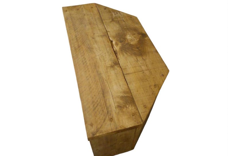 Rustic Handmade Corner Tv Stand with Shelf image 5