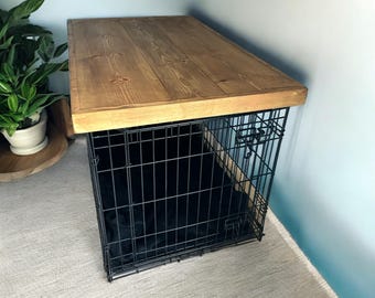 Handmade Solid Wood Dog Crate Top, Kennel Wood Table Top, Kennel Topper,  Dog Crate Top, Entry Table, Pet Supplies, Pet