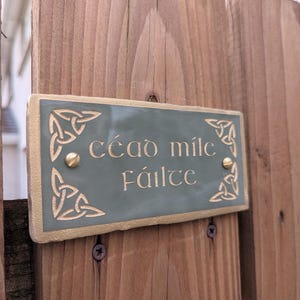 Cead Mile Failte Irish Tile Sign
