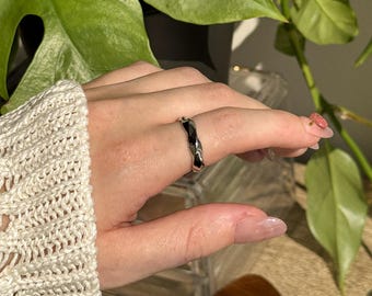 Verstelbare gedraaide ring 925 sterlingzilver: moderne statement-sieraden
