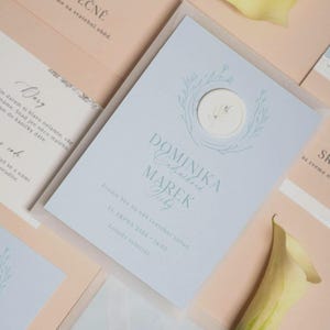 Faire-part de mariage romantique et moderne avec mon propre monogramme Faire-part de mariage personnalisable