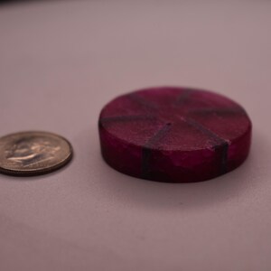 68.70 Ct. Natural Ruby Trapiche Round Cut. Origin: Myanmar
